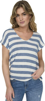 Only Onllira s/s v-neck top jrs noos infinity/cloud dan Ecru - L