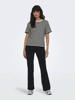 Only Onllivina ss stripe tee jrs noos dessin - maat M Zwart