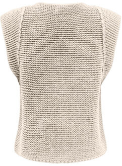 Only Onlloui vest ex knt beige - maat L Ecru