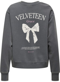 Only Onllucinda bow ls o-neck box swt antraciet - maat M Grijs