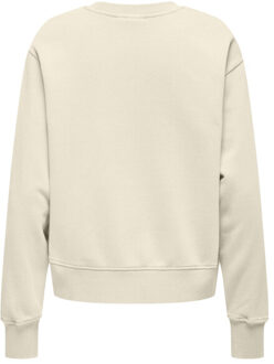 Only Onllucinda bow ls o-neck box swt off-white - maat M Ecru