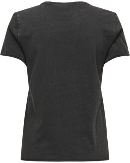 Only Onllucy life reg s/s western top bo Zwart