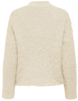 Only Onllulu ls rib highneck cc knt off-white Ecru