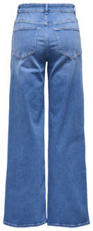 Only Onlmadison blush hw wide dnm rea260 noos blue denim - maat S / L32 Blauw