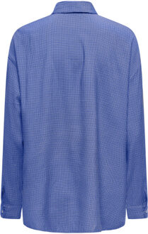Only Onlmaggie ls check shirt dessin Blauw - 38