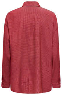 Only Onlmaggie ls check shirt dessin Rood - 34