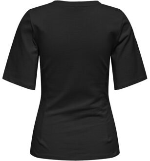 Only Onlmarie life ss waist top jrs - Zwart