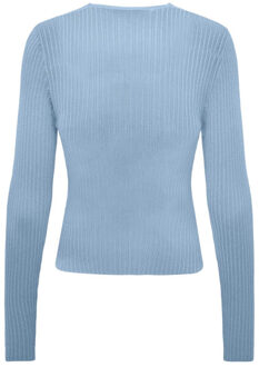 Only Onlmeddi ls peek-a-boo o-neck cc cs licht - maat L Blauw