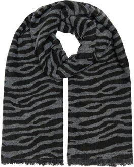 Only Onlmila leo woven scarf cc medium grey melange/ - maat One size Zwart