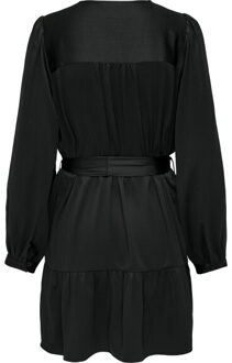 Only Onlnew alena life l/s short dress w Zwart - M