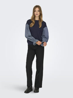 Only onlnina l/s o-neck mix cs sweat 15374740 night sky Blauw