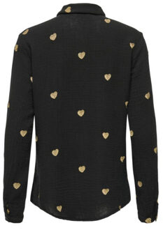 Only Onlnoella-mia l/s kiss shirt wvn cs Zwart - M