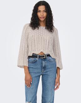 Only Onlnola life 3/4 pullover knt noos Grijs - XL