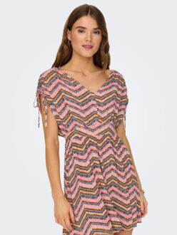 Only Onlnova life ss siri dress aop ptm dessin - maat L Oranje