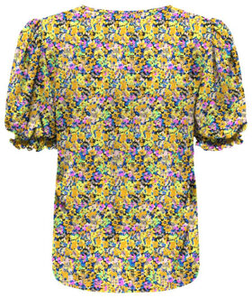 Only Onlnova life vis ss blair top aop dessin Geel - XS