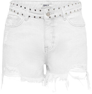 Only Onlpacy hw studded dnm shorts bj white Veelkleurig - M