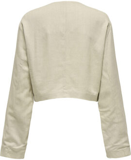 Only Onlpampa ls linen bl jacket pnt beige - maat L Ecru