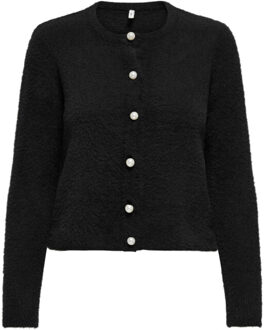 Only Onlpetra ls pearl o-neck cardi cc knt black/pearl Zwart - S