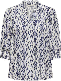 Only Onlraya 3/4 shirt wvn noos - maat L Blauw