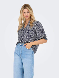 Only Onlraya 34 shirt wvn noos dessin Blauw - M