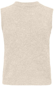 Only Onlrenata sl o-neck pearl vest knt off-white Ecru - M