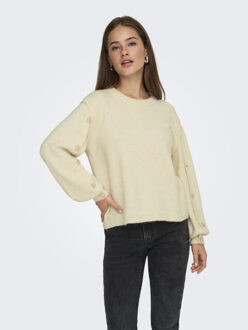 Only onlrene life ls button o-neck cs kn 15358576 egret Ecru - XS