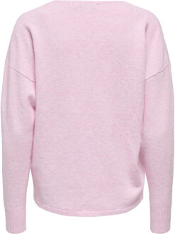 Only Onlrica life l/s v-neck pullo knt n - maat M Roze