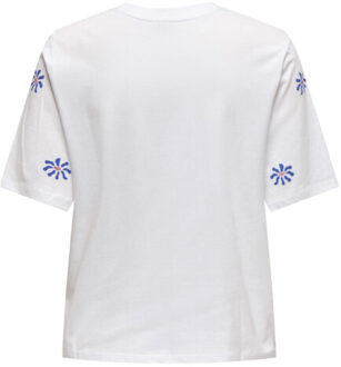 Only Onlrita ss flower top box jrs off-white Ecru - L