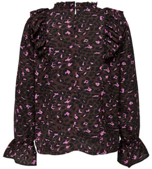 Only Onlrylee life ls frill top ptm dessin Bruin - M