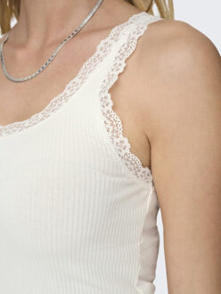 Only onlsara sharai lace tank top jrs no 15345994 cloud dancer - maat S Ecru