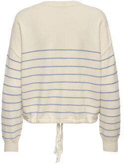 Only Onlsigne life ls text detai oneck cc knt ecru dessin - maat L