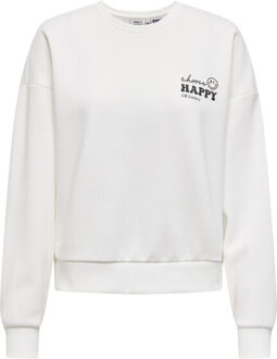 Only onlsmiley l/s o-neck box swt 15335002 cloud dancer Ecru - M