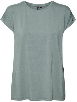 Only Onlsmilla sl v-neck frill top jrs olijf Groen - M