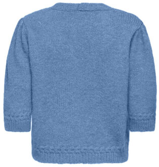 Only Onlstarla ss v-neck cardiga cc knt licht - maat M Blauw