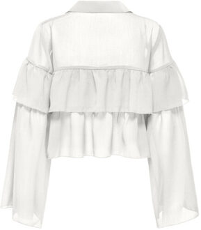 Only Onlsuzzi ls frill tie top ox wvn off-white Ecru - M
