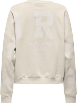 Only onlsweat l/s back/sleeve print swt 15356793 birch Ecru - M