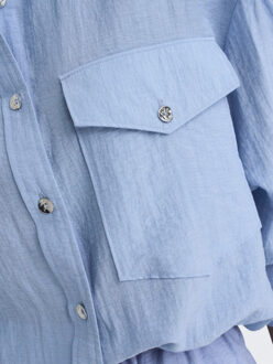 Only Onltania life ls shirt wvn licht - maat L Blauw