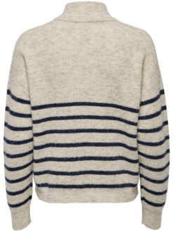 Only onltokyo l/s zip pullover knt noos 15282472 pumice Veelkleurig - M