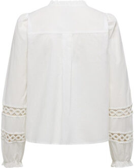 Only Onltua ls detail shirt wvn cs off-white Ecru - M