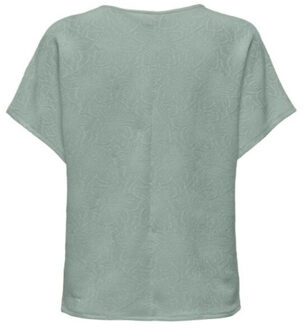Only Onlvelma s/s loose o-neck top jrs Groen - XL