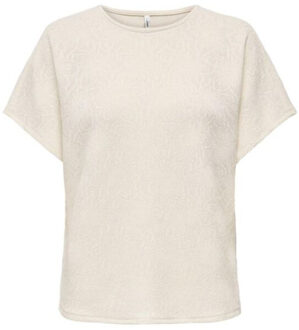 Only Onlvelma s/s loose o-neck top jrs - maat L Wit