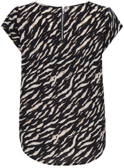 Only onlvic s/s aop top noos wvn 15161116 derifting zebra Zwart - 42