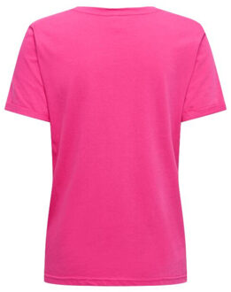 Only Onlvica s/s fold up velvet top box Roze - M