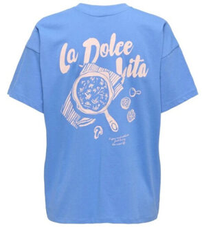 Only Onlvivvi life ss lovely top jrs licht Blauw