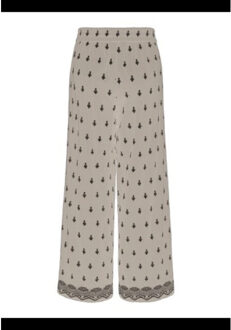 Only Onlwilla emb detail pant wvn zand dessin - maat S / L32 Ecru