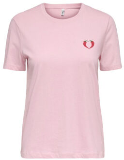 Only Onlwindy life s/s tee cs pri jrs Roze - M