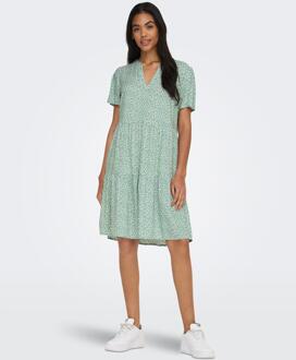 Only Onlzally life s/s thea dress noos p Groen - M