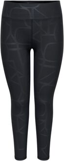 Only Play Font 2 Logo Skinny HW AOP Train Tight Dames (curvy) - 40-42