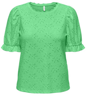 Only Puff Sleeve T-Shirt Only , Green , Dames - S,Xs