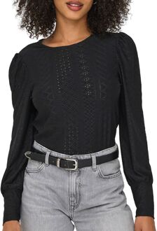 Only Puff Top Lange Mouw Only , Black , Dames - L,M,S